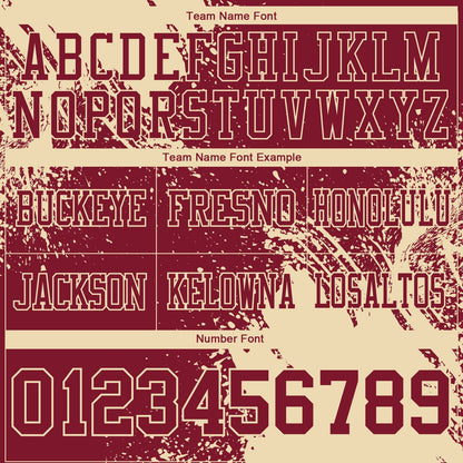 Custom Crimson Cream 3D Pattern Abstract Brush Stroke Mesh Authentic Football Jersey - Sky-Custom