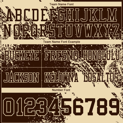 Custom Brown Cream 3D Pattern Abstract Brush Stroke Mesh Authentic Football Jersey - Sky-Custom