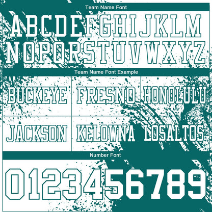 Custom White Teal 3D Pattern Abstract Brush Stroke Mesh Authentic Football Jersey - Sky-Custom