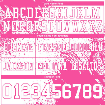 Custom White Pink 3D Pattern Abstract Brush Stroke Mesh Authentic Football Jersey - Sky-Custom