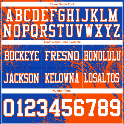 Custom Thunder Blue White-Orange 3D Pattern Abstract Brush Stroke Mesh Authentic Football Jersey - Sky-Custom
