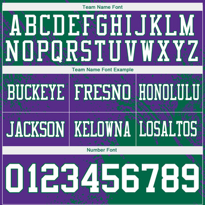 Custom Purple White-Kelly Green 3D Pattern Abstract Brush Stroke Mesh Authentic Football Jersey - Sky-Custom