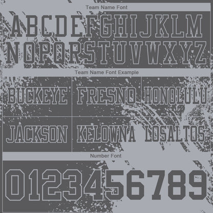 Custom Steel Gray Gray 3D Pattern Abstract Brush Stroke Mesh Authentic Football Jersey - Sky-Custom