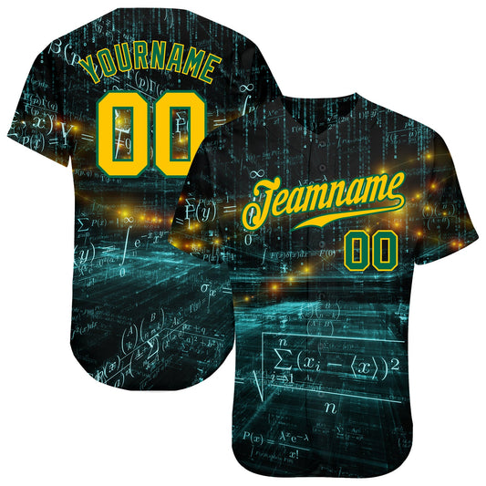 Custom 3D Pattern Design Math Authentic Baseball Jersey - Sky-Custom