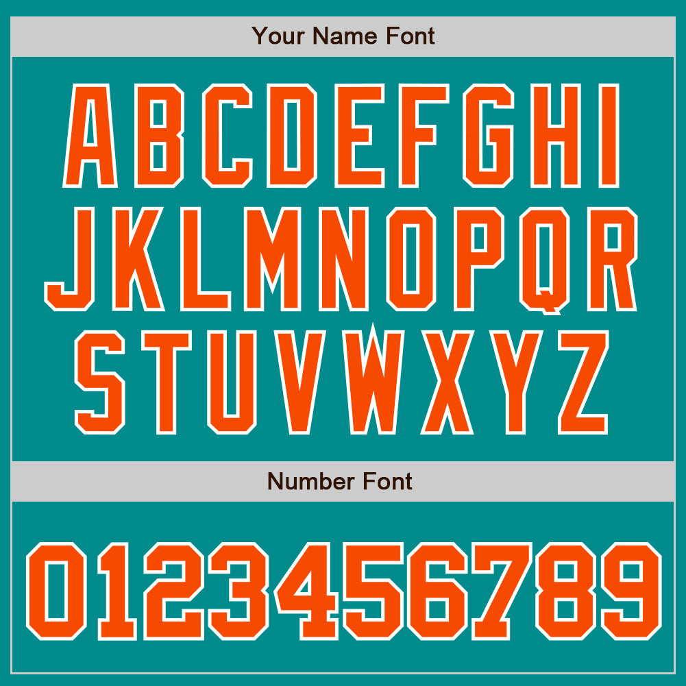Custom Aqua Orange-White Authentic Baseball Jersey - Sky-Custom