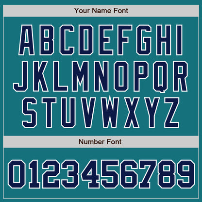 Custom Teal Navy-White Authentic Baseball Jersey - Sky-Custom