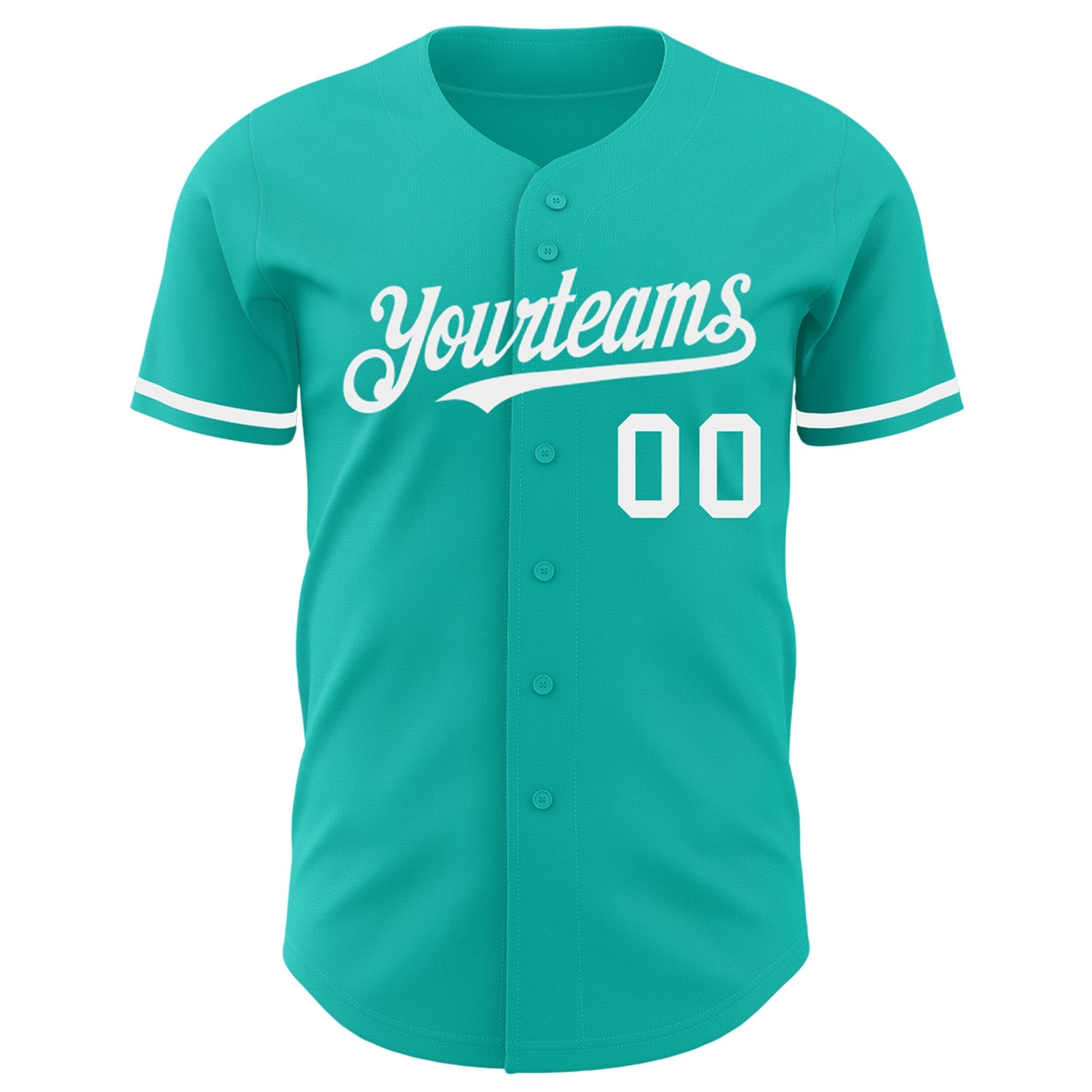 Custom Aqua White Authentic Baseball Jersey - Sky-Custom