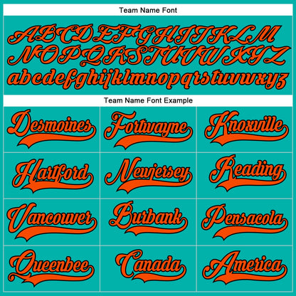 Custom Aqua Orange-Black Hockey Lace Neck Jersey - Sky-Custom