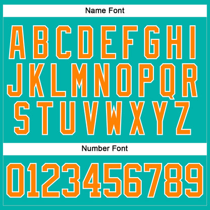 Custom Aqua Bay Orange-White Hockey Lace Neck Jersey - Sky-Custom