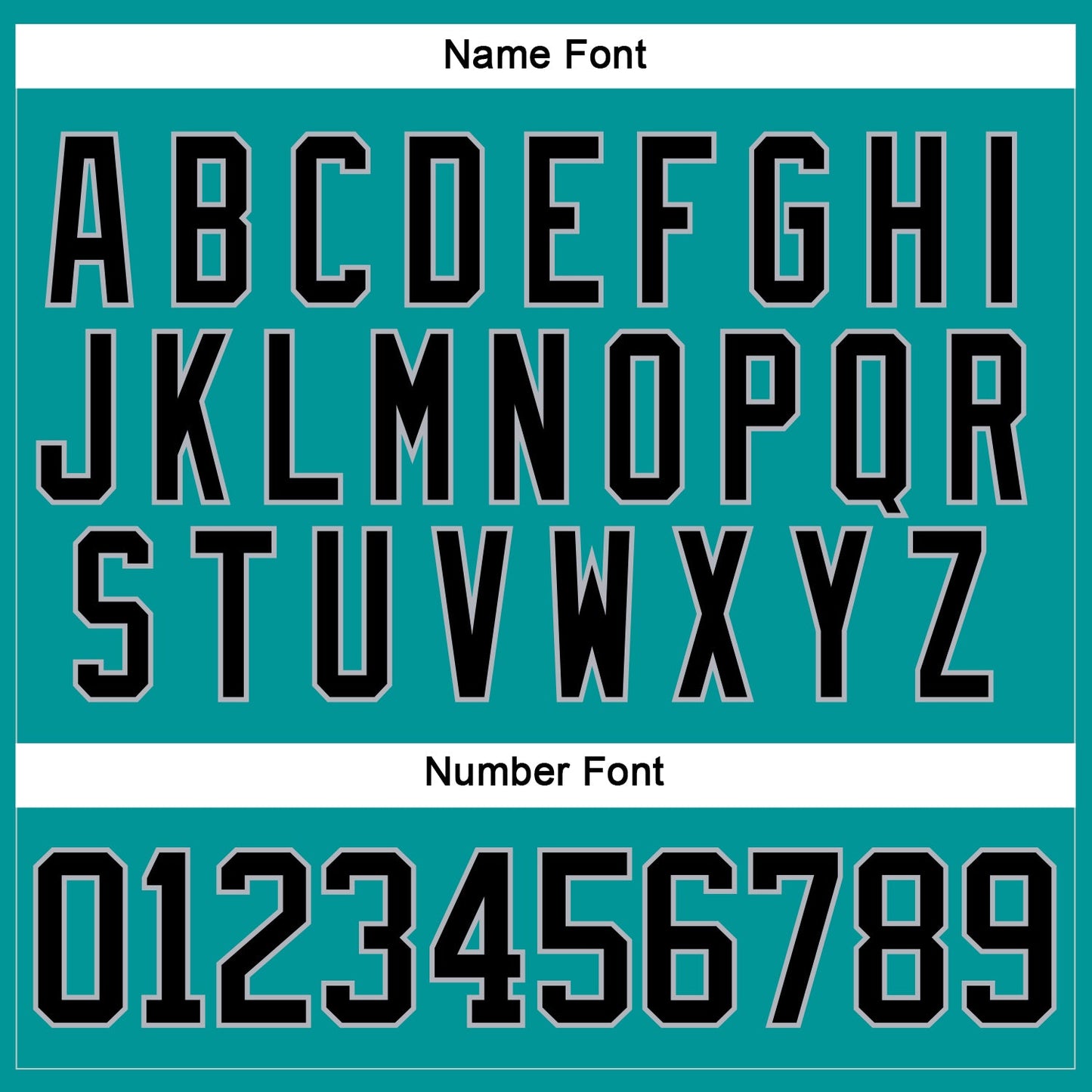 Custom Aqua Black-Gray Hockey Jersey - Sky-Custom