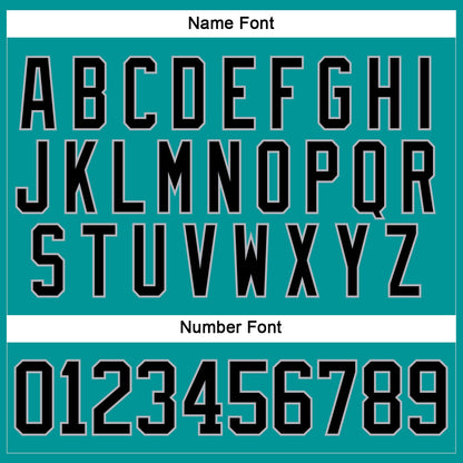 Custom Aqua Black-Gray Hockey Jersey - Sky-Custom