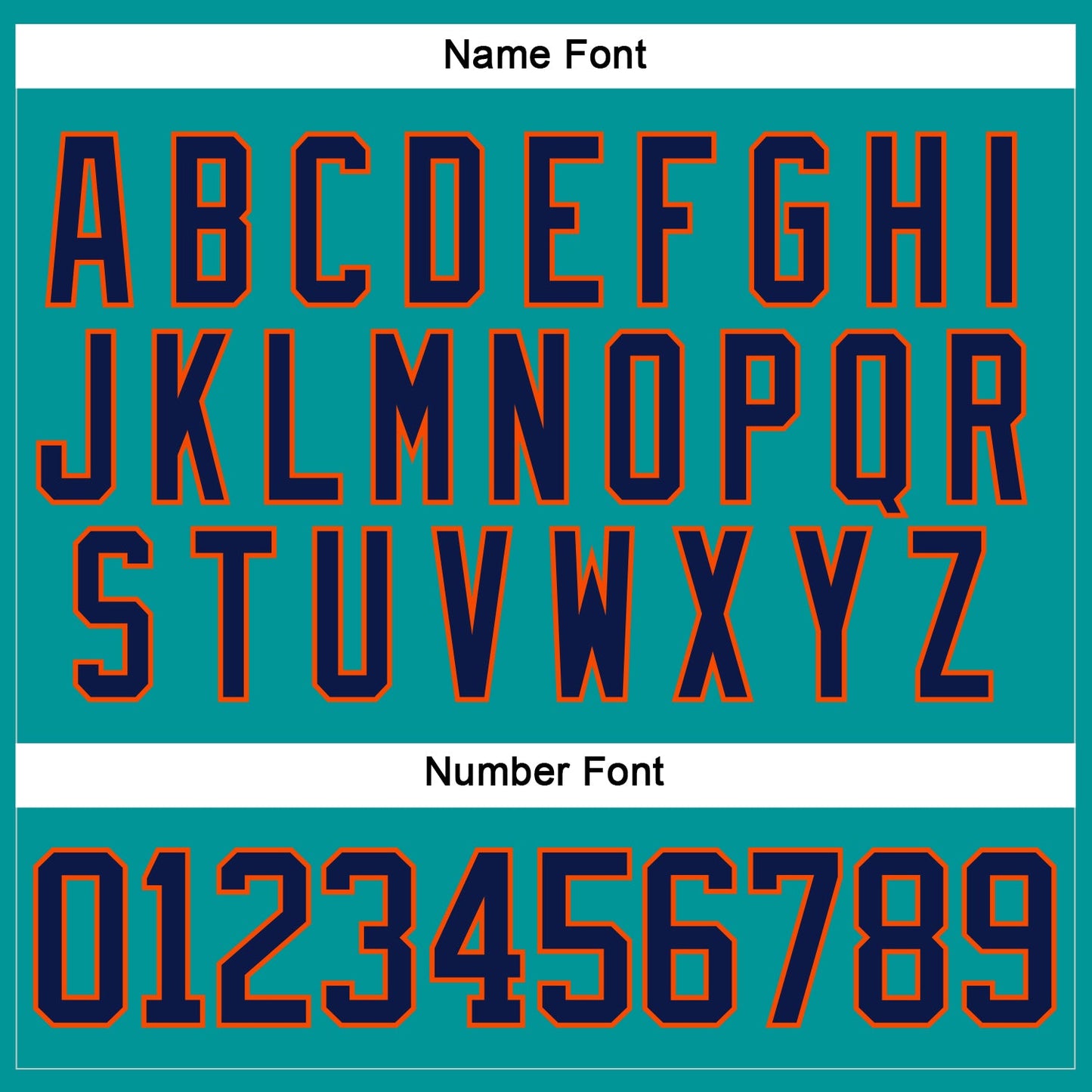 Custom Aqua Navy-Orange Hockey Jersey - Sky-Custom