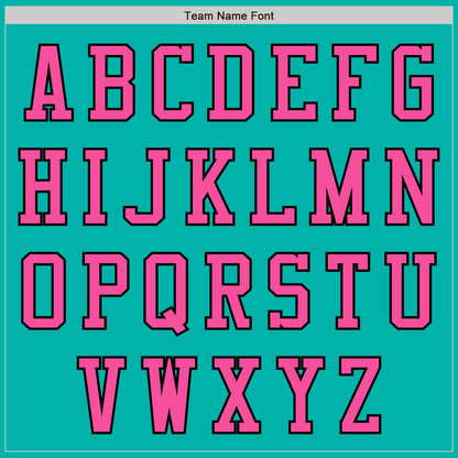 Custom Aqua Pink-Black Authentic Baseball Jersey - Sky-Custom