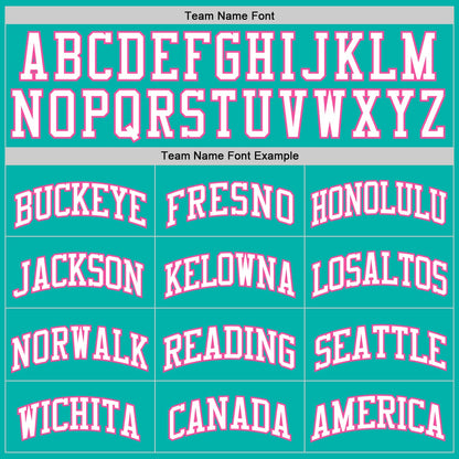 Custom Aqua White-Pink Authentic Basketball Jersey - Sky-Custom