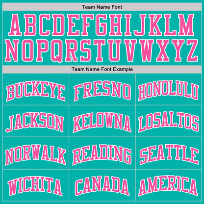 Custom Aqua Pink-White Authentic Basketball Jersey - Sky-Custom