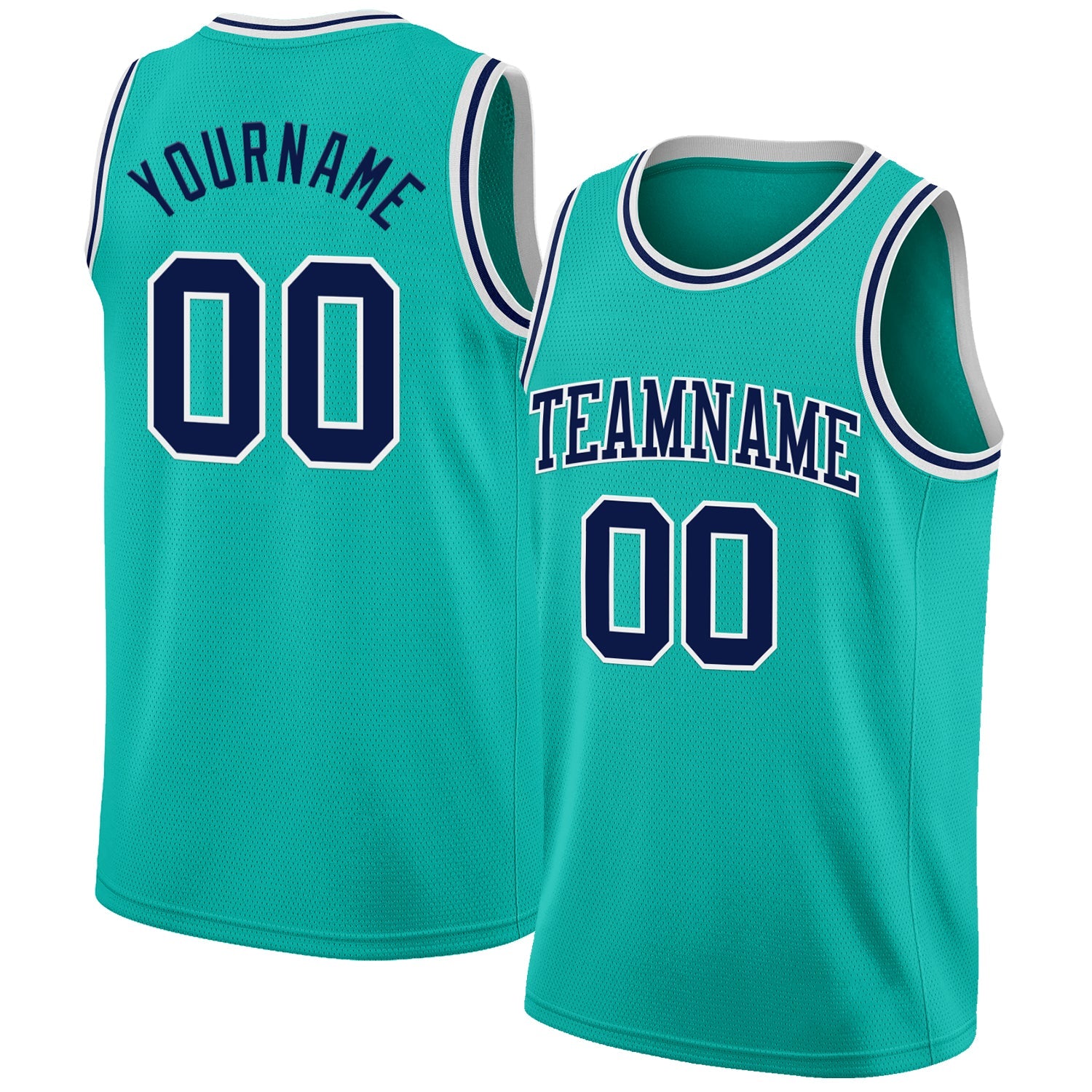 Custom Aqua Navy-White Authentic Basketball Jersey - Sky-Custom