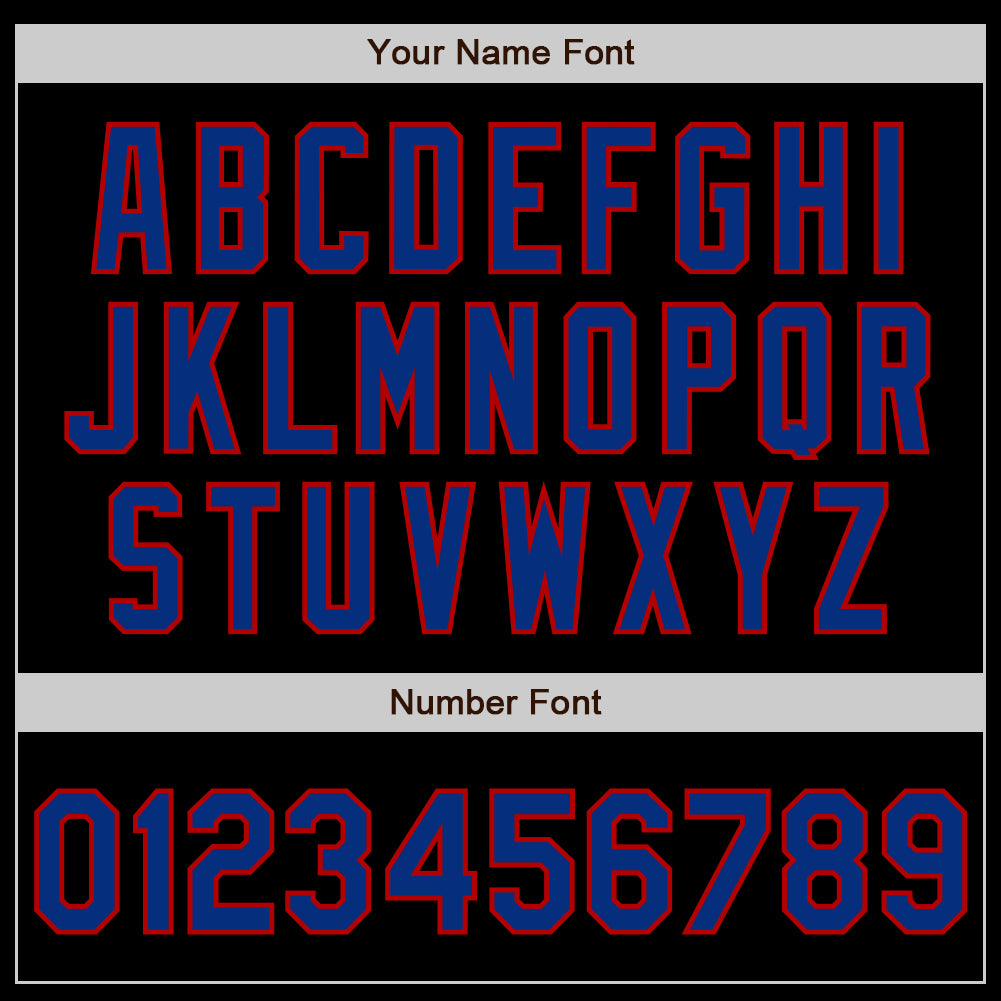 Custom Black Royal-Red 3 Colors Arm Shapes Authentic Baseball Jersey - Sky-Custom