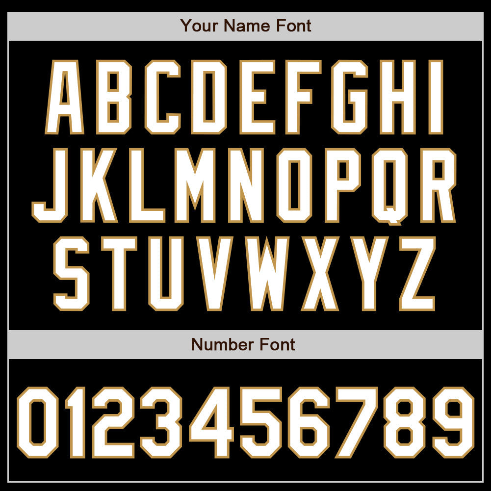 Custom Black White-Old Gold 3 Colors Arm Shapes Authentic Baseball Jersey - Sky-Custom