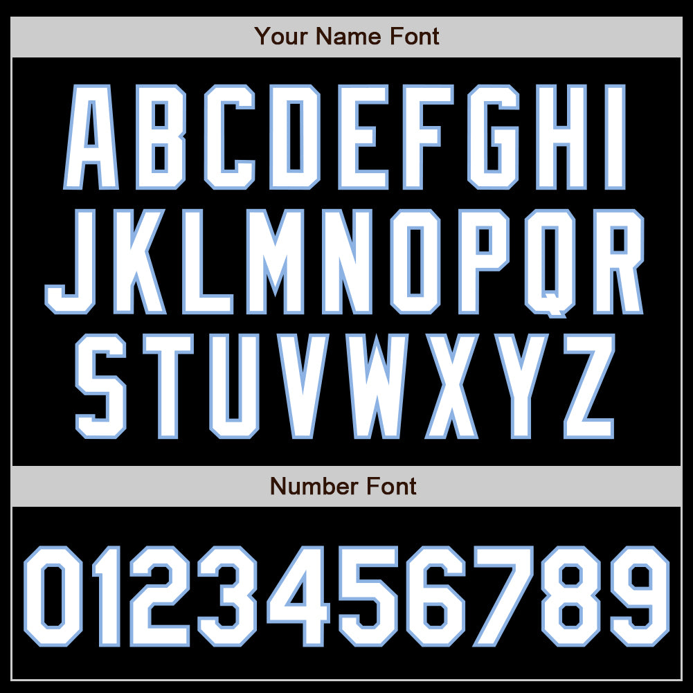Custom Black White-Light Blue 3 Colors Arm Shapes Authentic Baseball Jersey - Sky-Custom