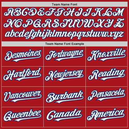 Custom Red White-Royal 3 Colors Arm Shapes Authentic Baseball Jersey - Sky-Custom