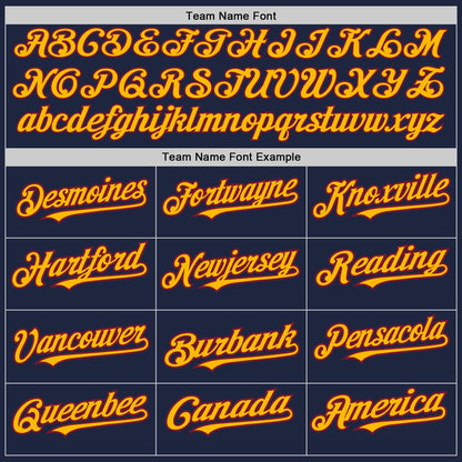 Custom Navy Gold-Crimson 3 Colors Arm Shapes Authentic Baseball Jersey - Sky-Custom