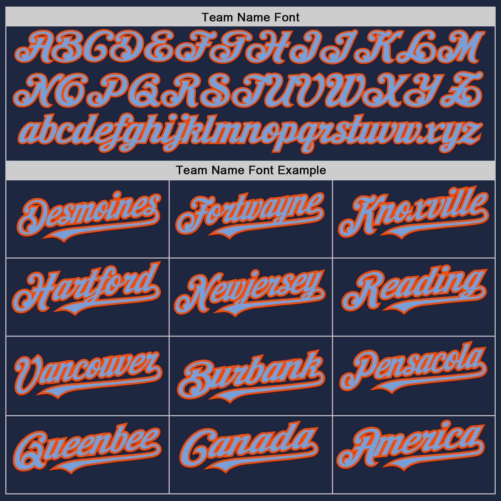 Custom Navy Powder Blue-Orange 3 Colors Arm Shapes Authentic Baseball Jersey - Sky-Custom