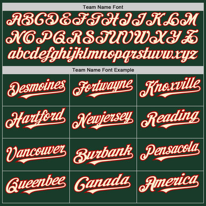 Custom Green Cream-Red 3 Colors Arm Shapes Authentic Baseball Jersey - Sky-Custom