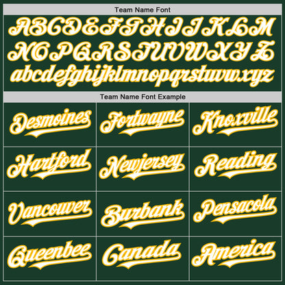 Custom Green White-Gold 3 Colors Arm Shapes Authentic Baseball Jersey - Sky-Custom