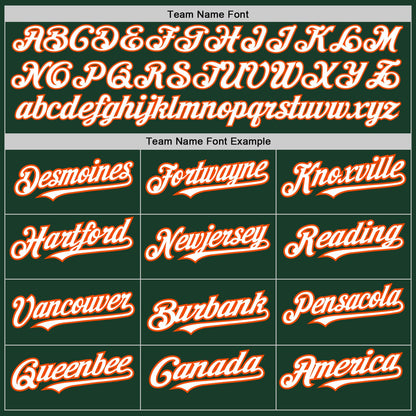 Custom Green White-Orange 3 Colors Arm Shapes Authentic Baseball Jersey - Sky-Custom
