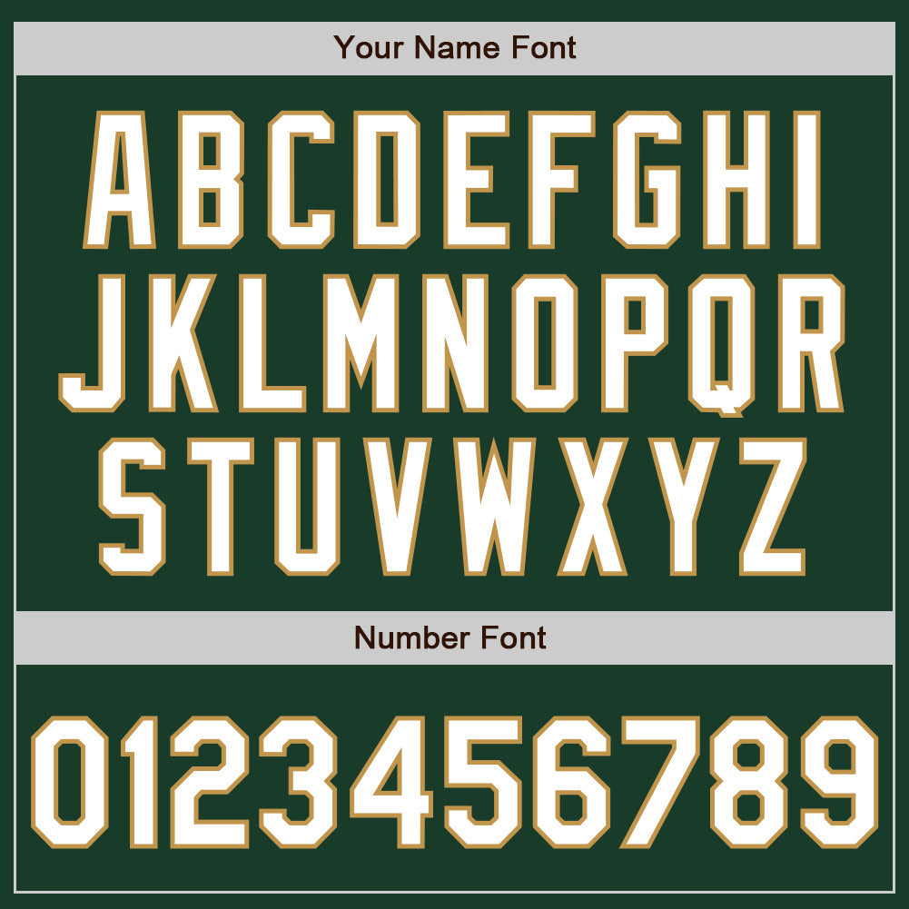 Custom Green White-Old Gold 3 Colors Arm Shapes Authentic Baseball Jersey - Sky-Custom