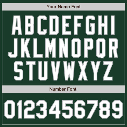 Custom Green White-Gray 3 Colors Arm Shapes Authentic Baseball Jersey - Sky-Custom