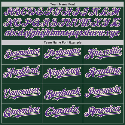 Custom Green Purple-Cream 3 Colors Arm Shapes Authentic Baseball Jersey - Sky-Custom