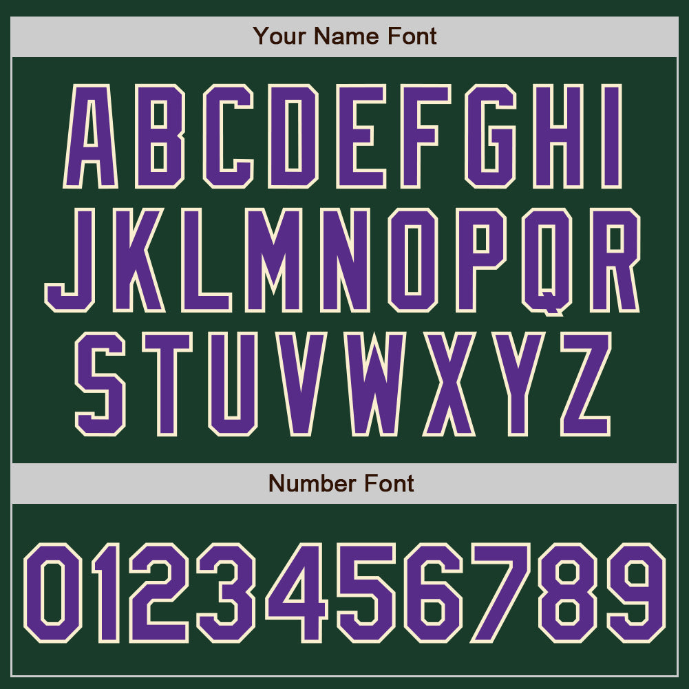 Custom Green Purple-Cream 3 Colors Arm Shapes Authentic Baseball Jersey - Sky-Custom