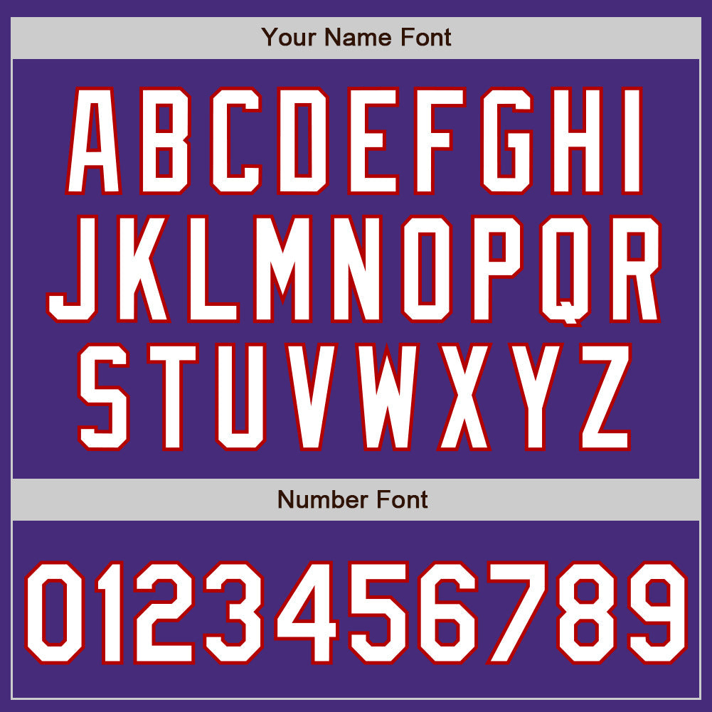 Custom Purple White-Red 3 Colors Arm Shapes Authentic Baseball Jersey - Sky-Custom