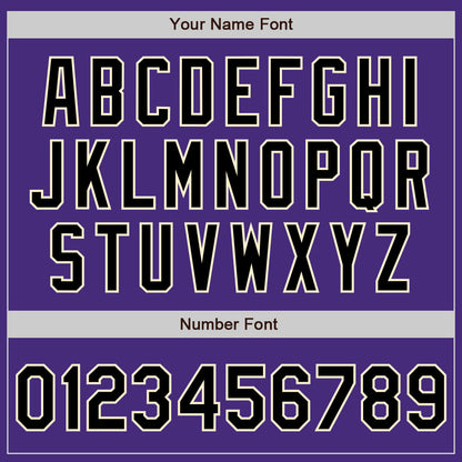 Custom Purple Black-Cream 3 Colors Arm Shapes Authentic Baseball Jersey - Sky-Custom