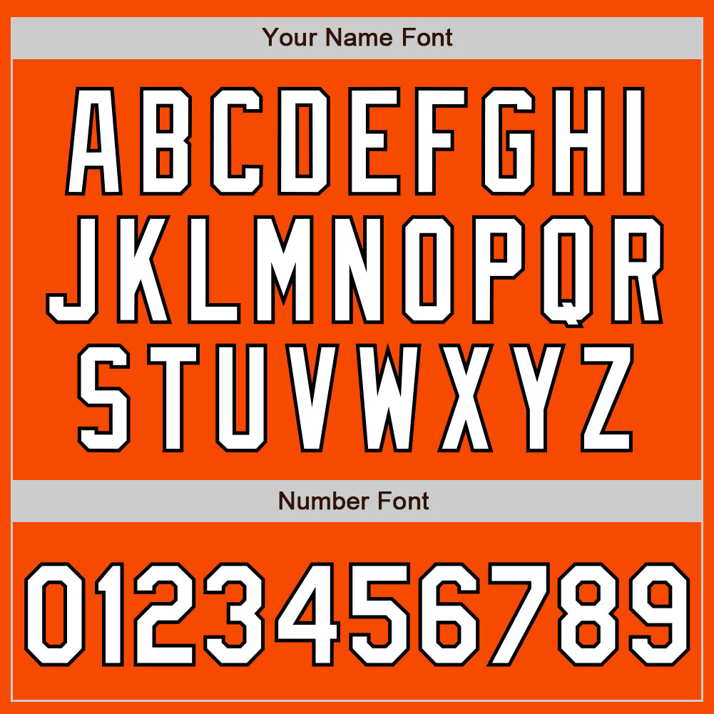 Custom Orange White-Black 3 Colors Arm Shapes Authentic Baseball Jersey - Sky-Custom