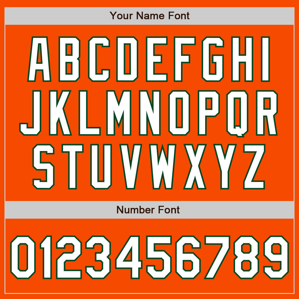 Custom Orange White-Green 3 Colors Arm Shapes Authentic Baseball Jersey - Sky-Custom