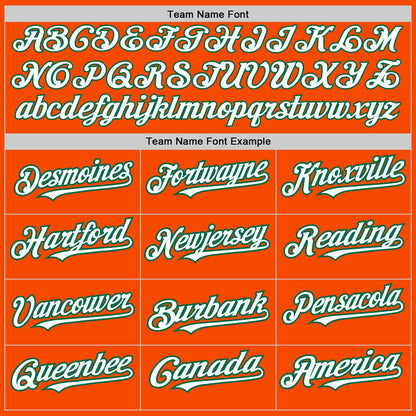 Custom Orange White-Kelly Green 3 Colors Arm Shapes Authentic Baseball Jersey - Sky-Custom