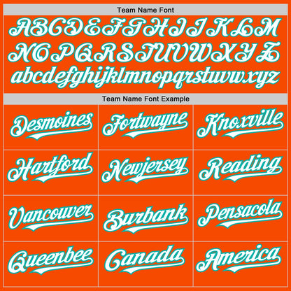Custom Orange White-Aqua 3 Colors Arm Shapes Authentic Baseball Jersey - Sky-Custom