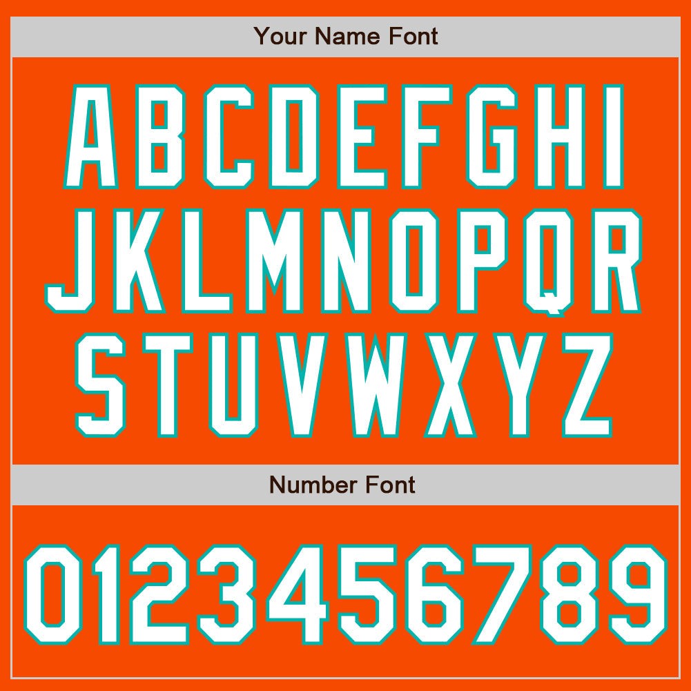 Custom Orange White-Aqua 3 Colors Arm Shapes Authentic Baseball Jersey - Sky-Custom