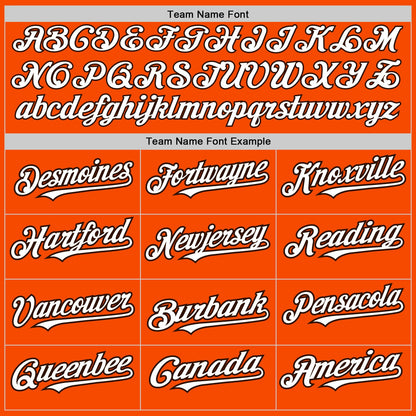 Custom Orange White-Brown 3 Colors Arm Shapes Authentic Baseball Jersey - Sky-Custom