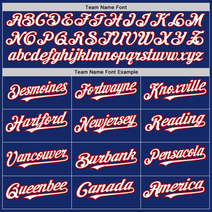 Custom Royal White-Red 3 Colors Arm Shapes Authentic Baseball Jersey - Sky-Custom