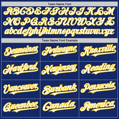 Custom Royal White-Yellow 3 Colors Arm Shapes Authentic Baseball Jersey - Sky-Custom