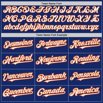 Custom Royal White-Orange 3 Colors Arm Shapes Authentic Baseball Jersey - Sky-Custom