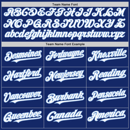 Custom Royal White-Light Blue 3 Colors Arm Shapes Authentic Baseball Jersey - Sky-Custom