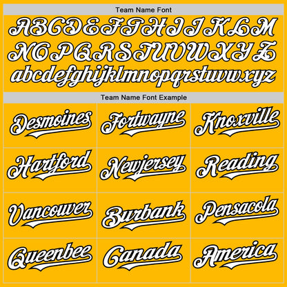 Custom Gold White-Black 3 Colors Arm Shapes Authentic Baseball Jersey - Sky-Custom