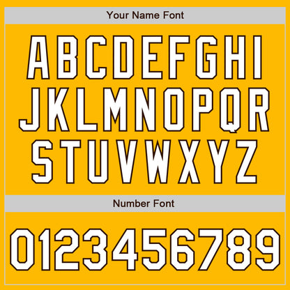 Custom Gold White-Brown 3 Colors Arm Shapes Authentic Baseball Jersey - Sky-Custom