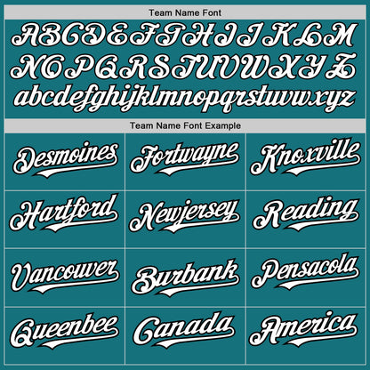 Custom Teal White-Black 3 Colors Arm Shapes Authentic Baseball Jersey - Sky-Custom
