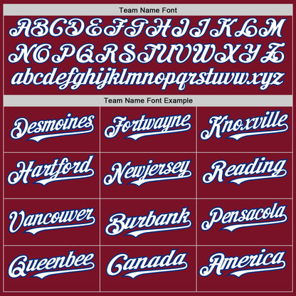 Custom Crimson White-Royal 3 Colors Arm Shapes Authentic Baseball Jersey - Sky-Custom