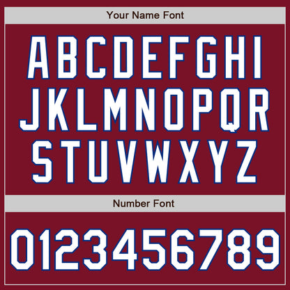 Custom Crimson White-Royal 3 Colors Arm Shapes Authentic Baseball Jersey - Sky-Custom